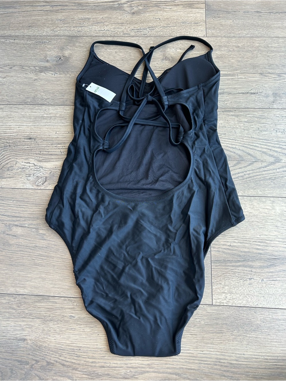 🪴 aerie Black Lace-Up Back One-Piece Swimsuit - NWT - Picture 7 of 8